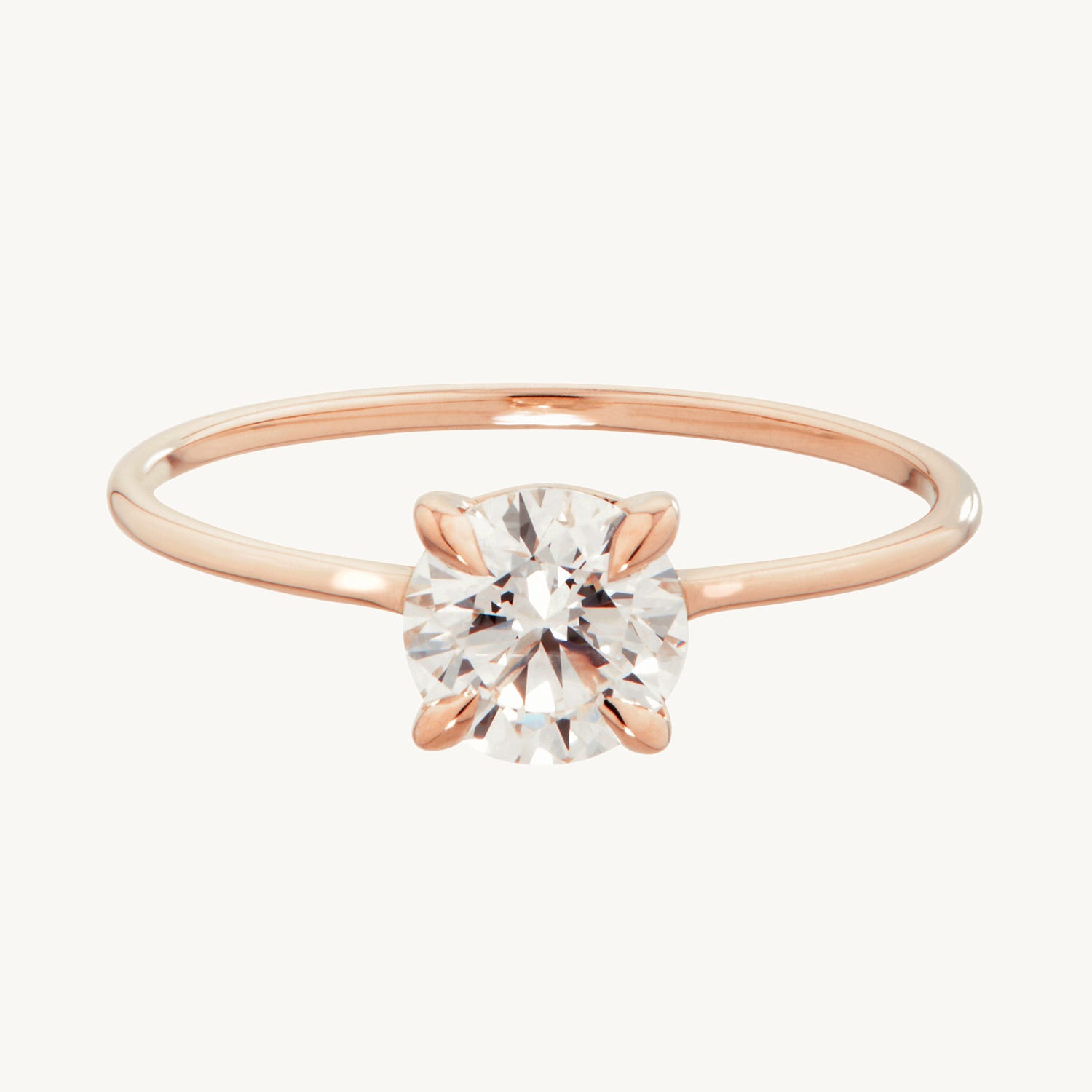 The Swan Solitaire Diamond Engagement Ring
