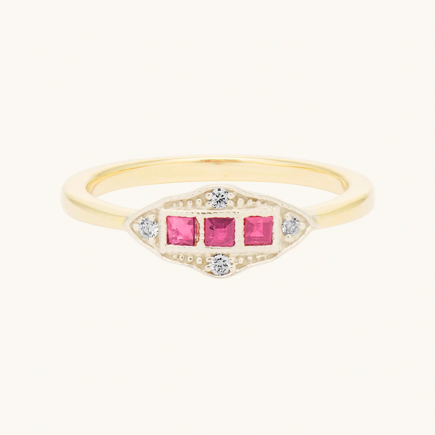 Machine Age Ruby Ring