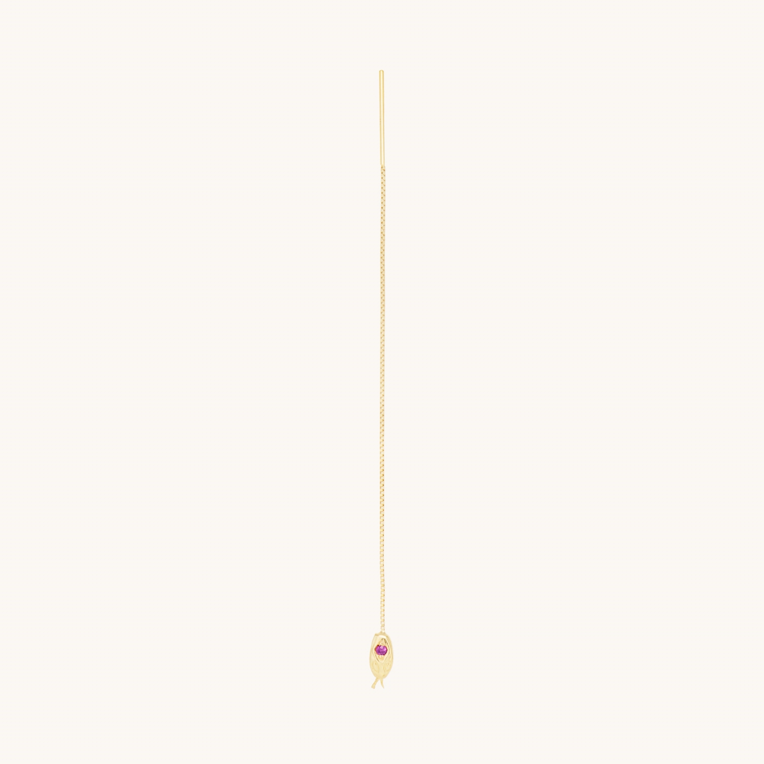Ruby Snake Threader Earring (single) - Image 6