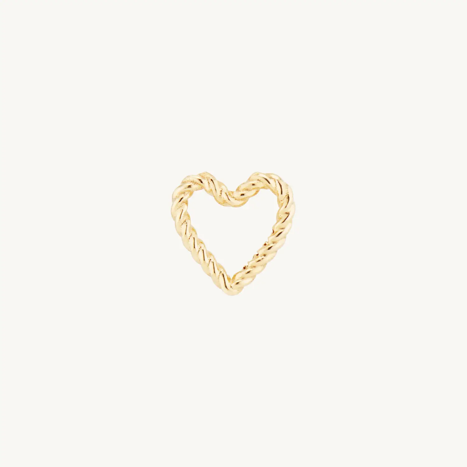 Rope Heart Gold Charm