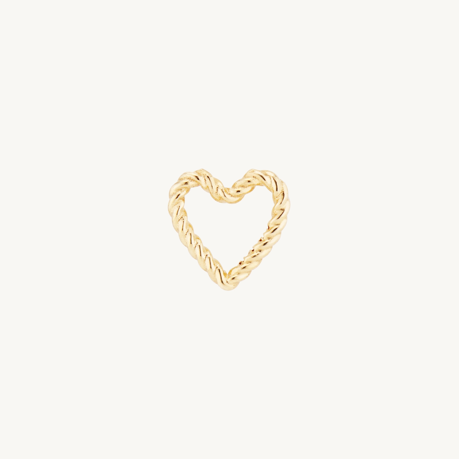 Rope Heart Gold Charm - Image 4
