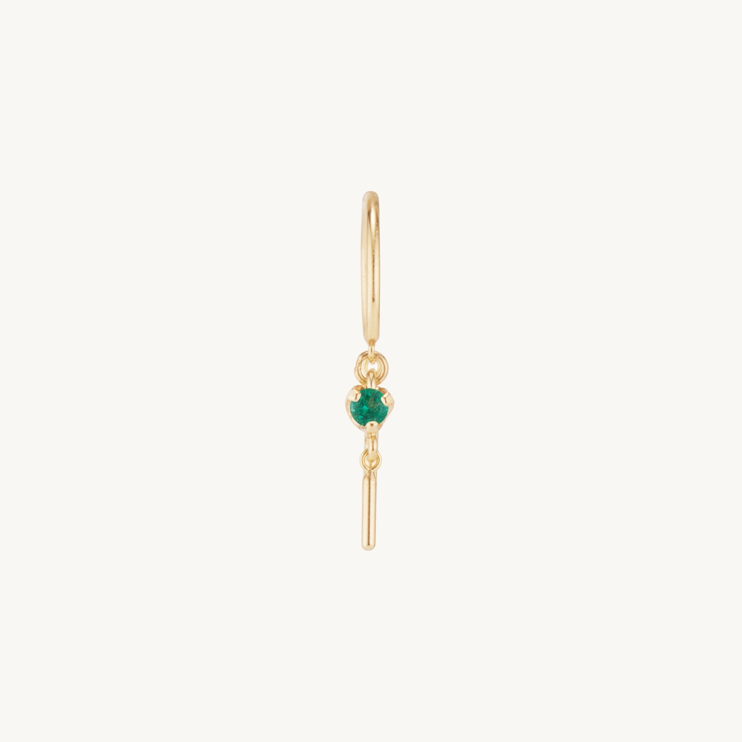 Baby Chime Earring, Emerald (single) - Image 9