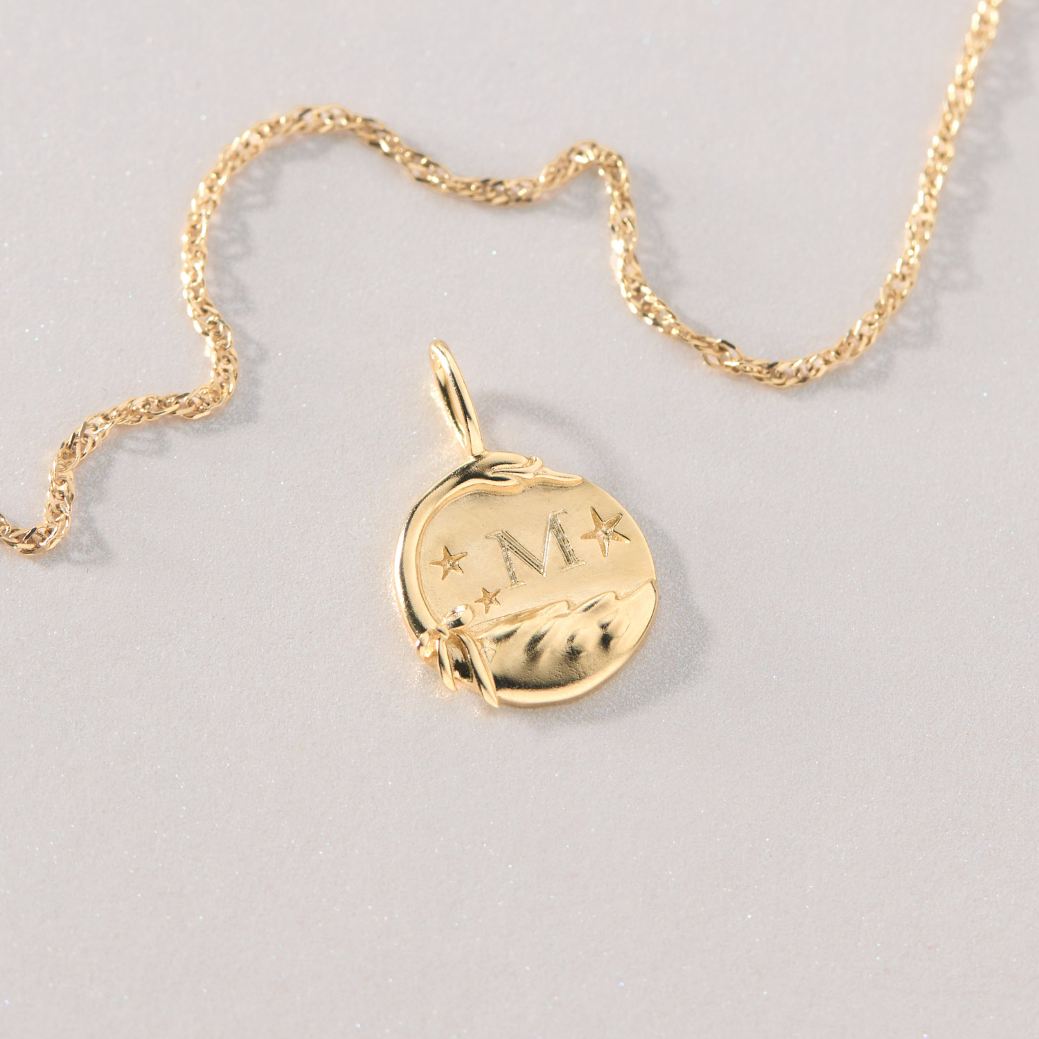 Dear Swan Engravable Charm, Yellow Gold - Image 5