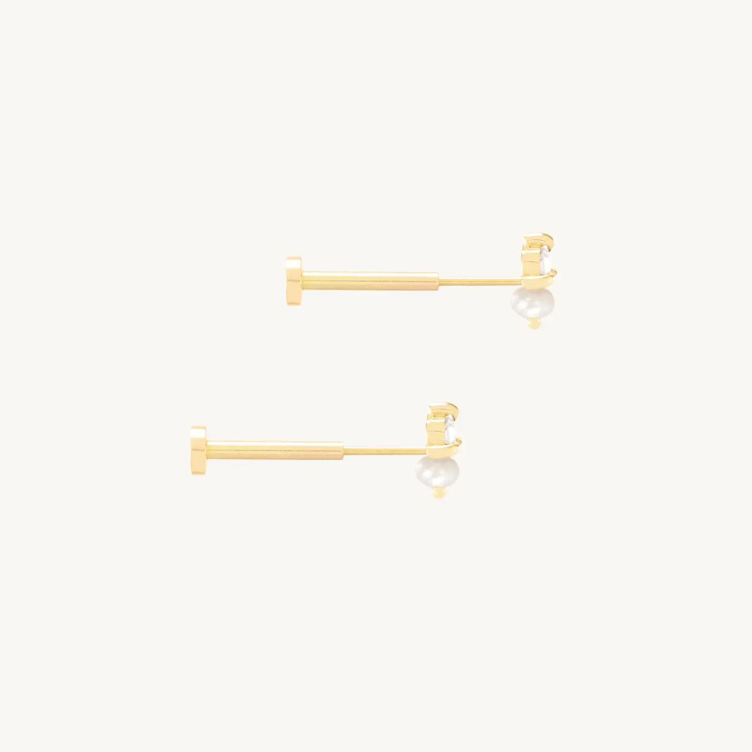Flat Back Dewdrop Stud (single) - Image 3