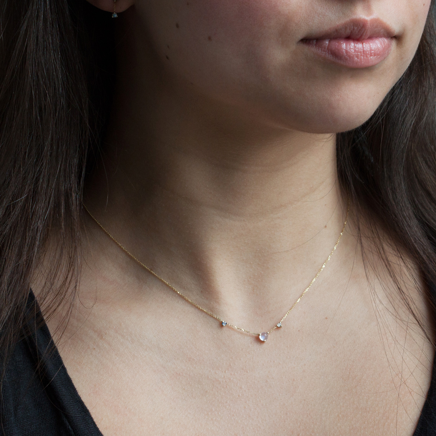 Three-Step Necklace, Moonstone - Image 4