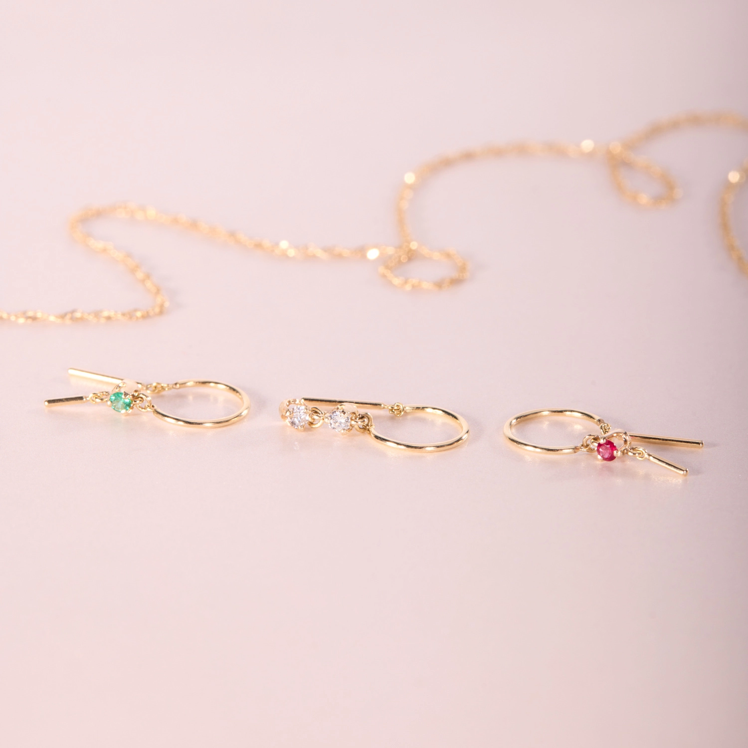 Baby Chime Earring, Ruby (single) - Image 6