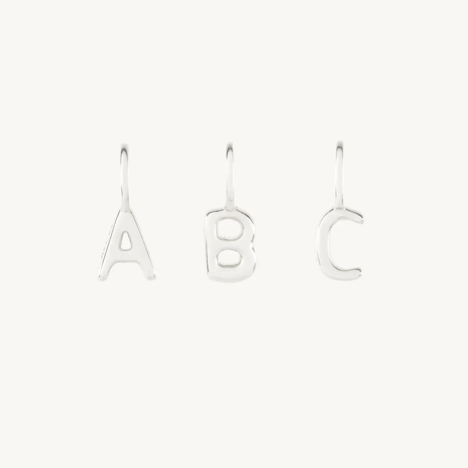 Pasta Letter Silver Charm