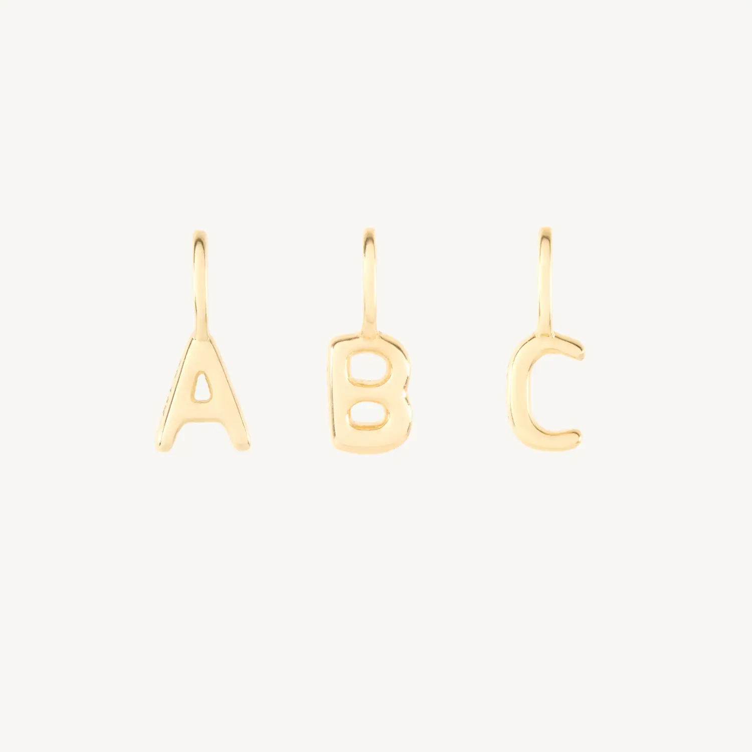 Pasta Letter Gold Charm