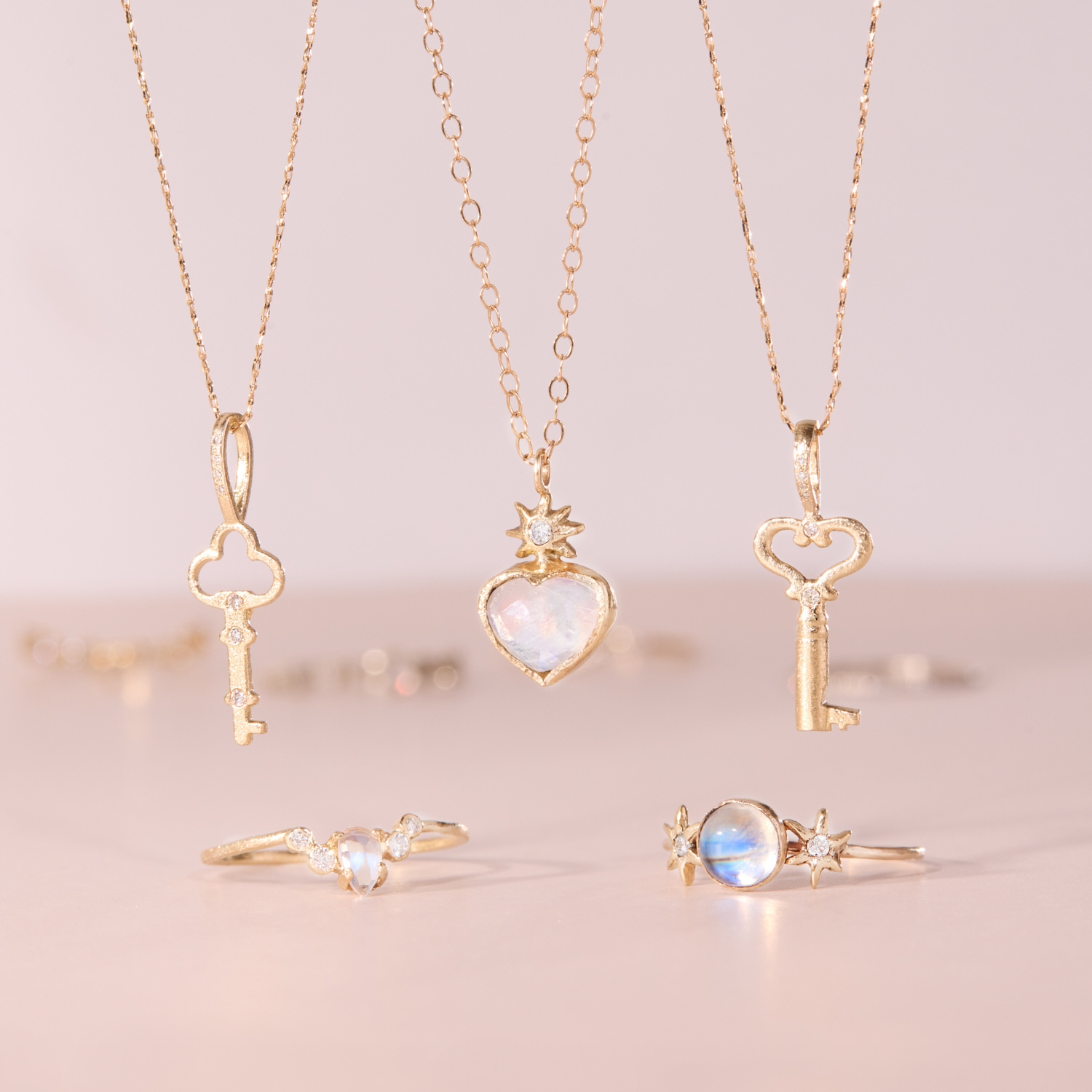 Moonstone Heart Necklace - Image 7
