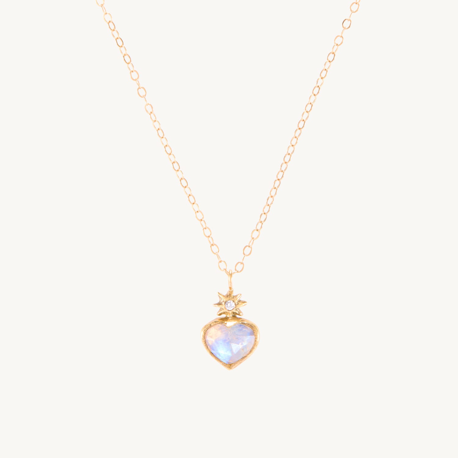 Moonstone Heart Necklace