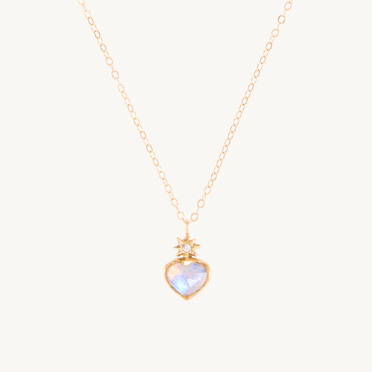 Moonstone Heart Necklace - Image 9