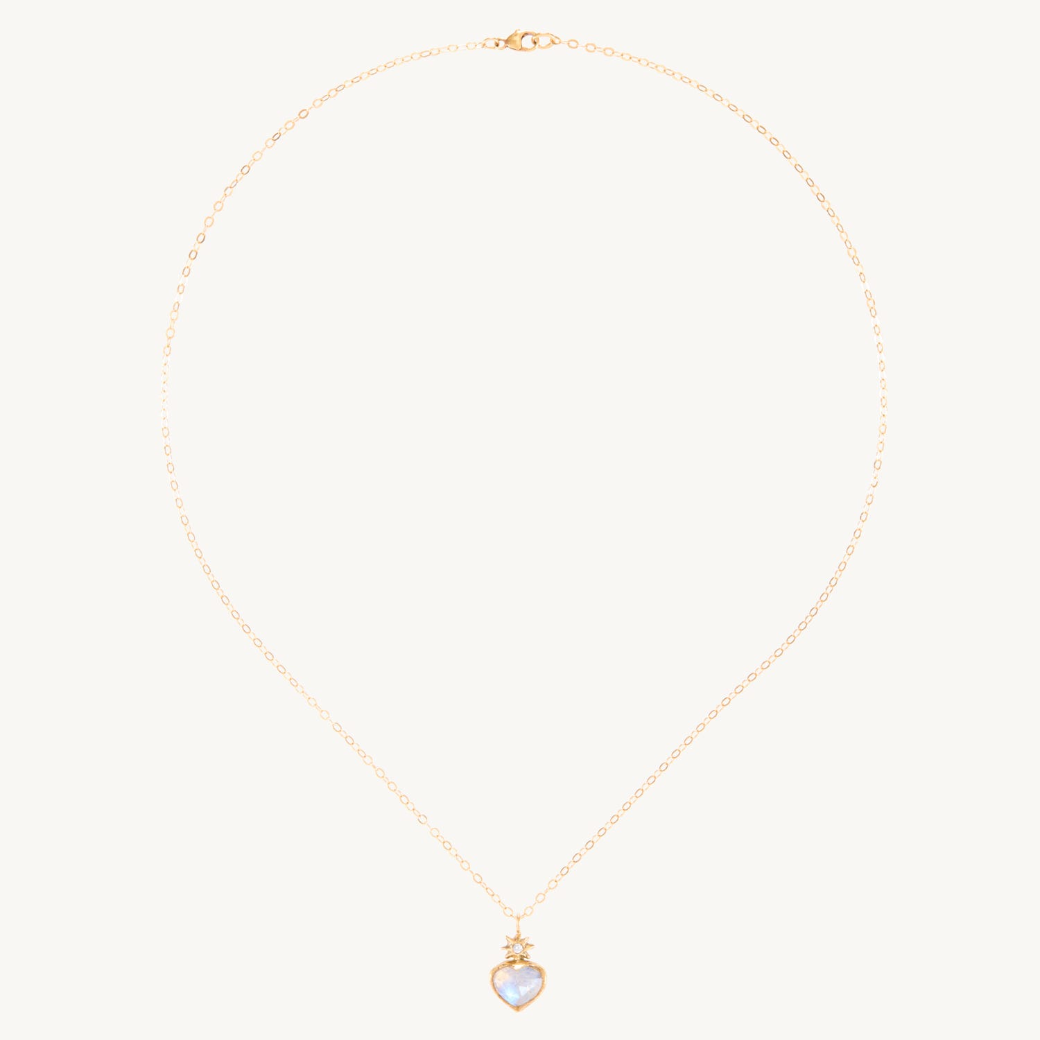 Alternative view of Moonstone Heart Necklace