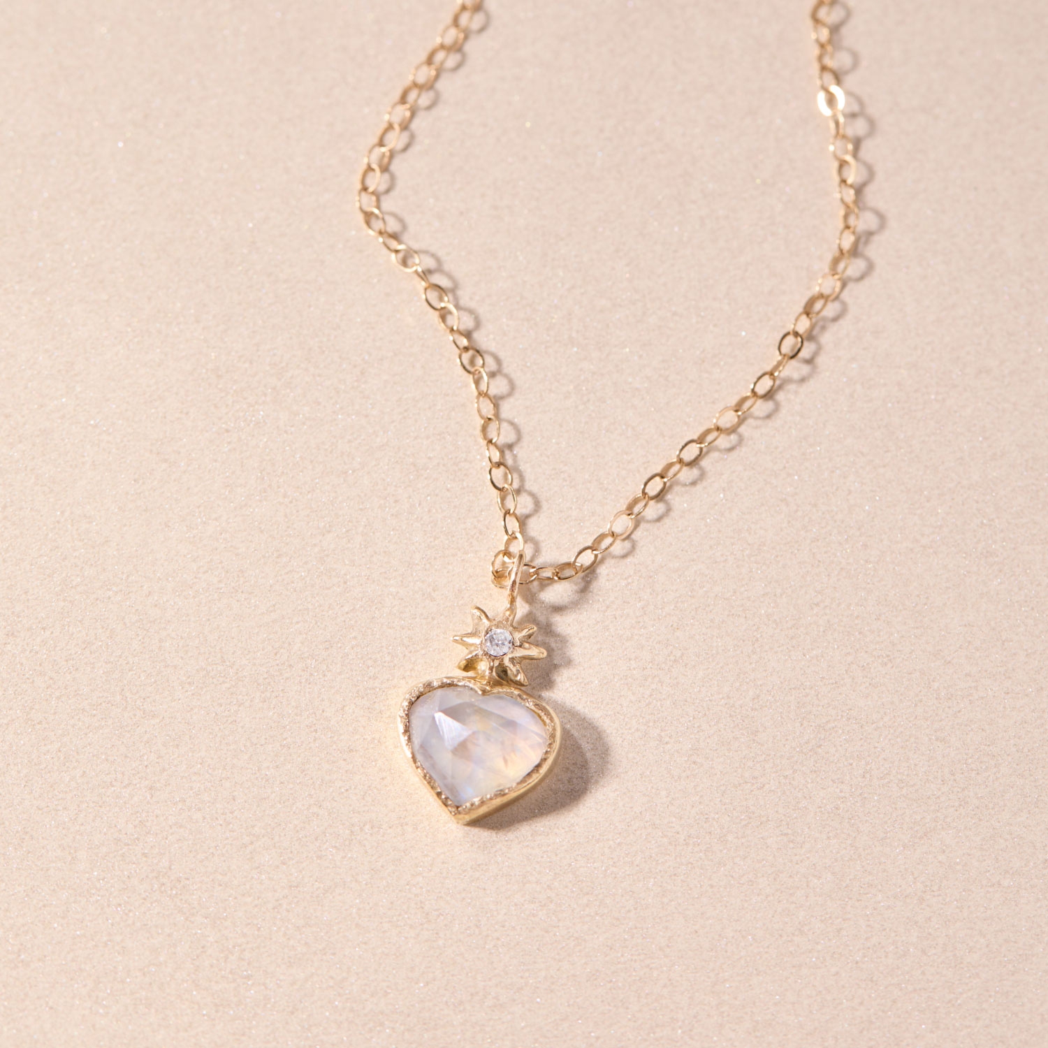Moonstone Heart Necklace - Image 6