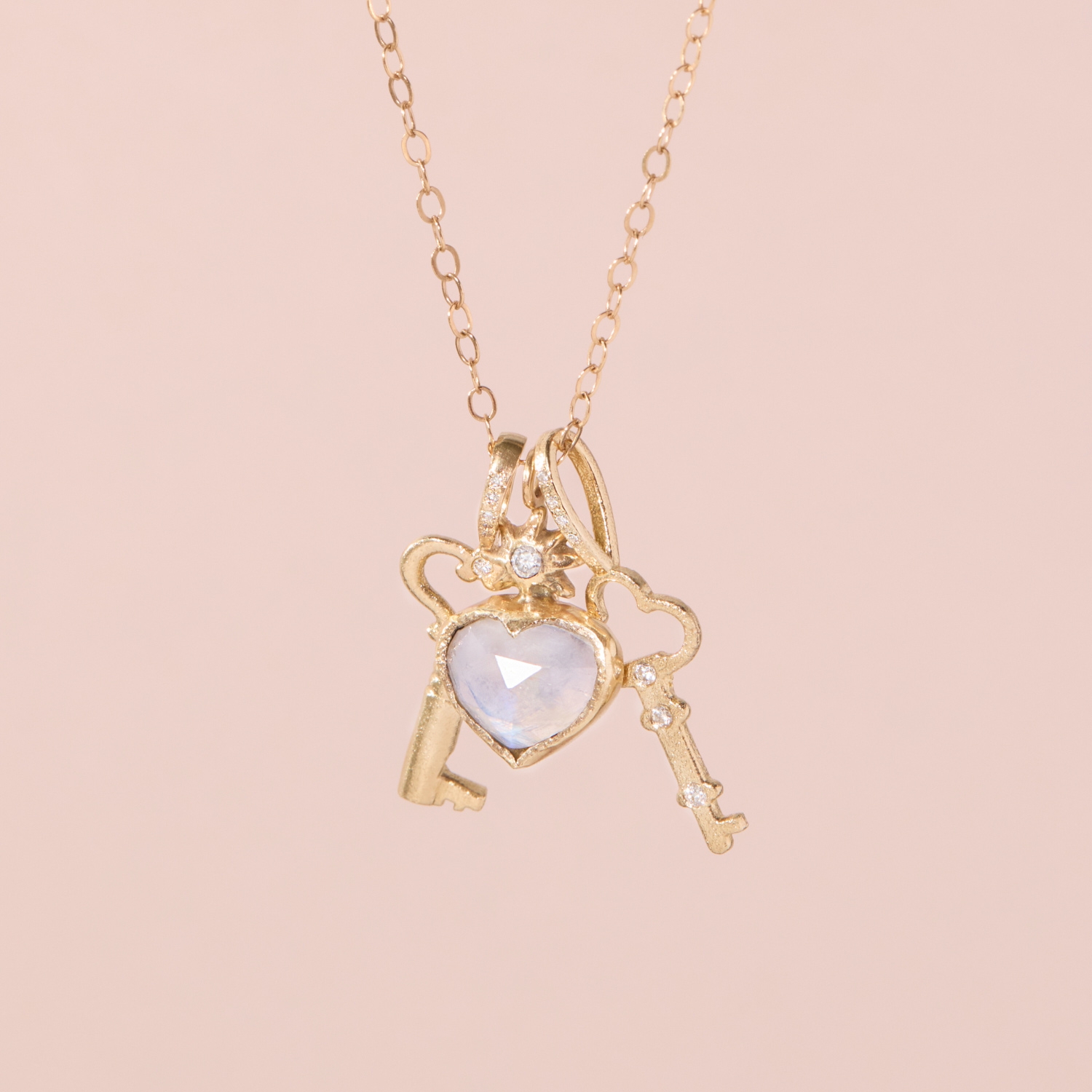 Moonstone Heart Necklace - Image 8