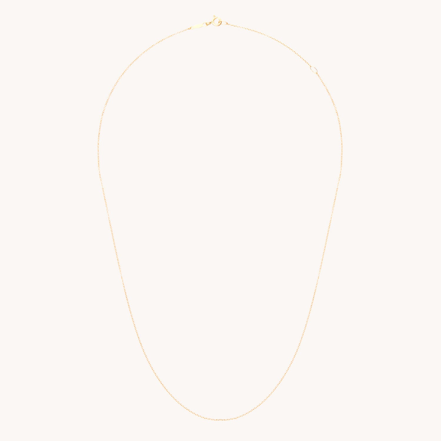 Adjustable Plain Chain, Yellow Gold