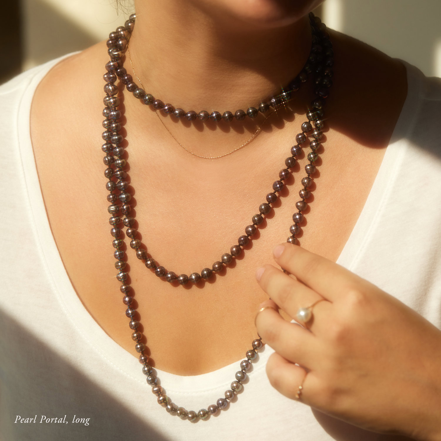 The Pearl Portal Necklace, Midnight - Image 7