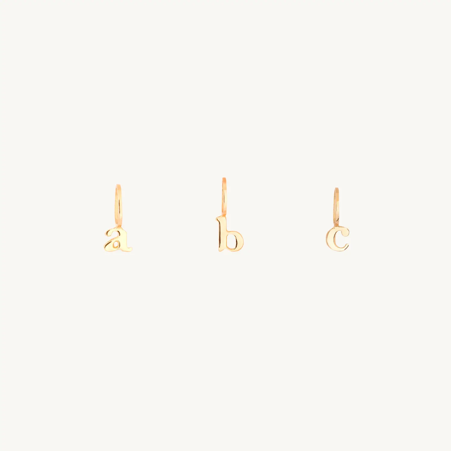 Tiniest Alphabet Charm, Yellow Gold