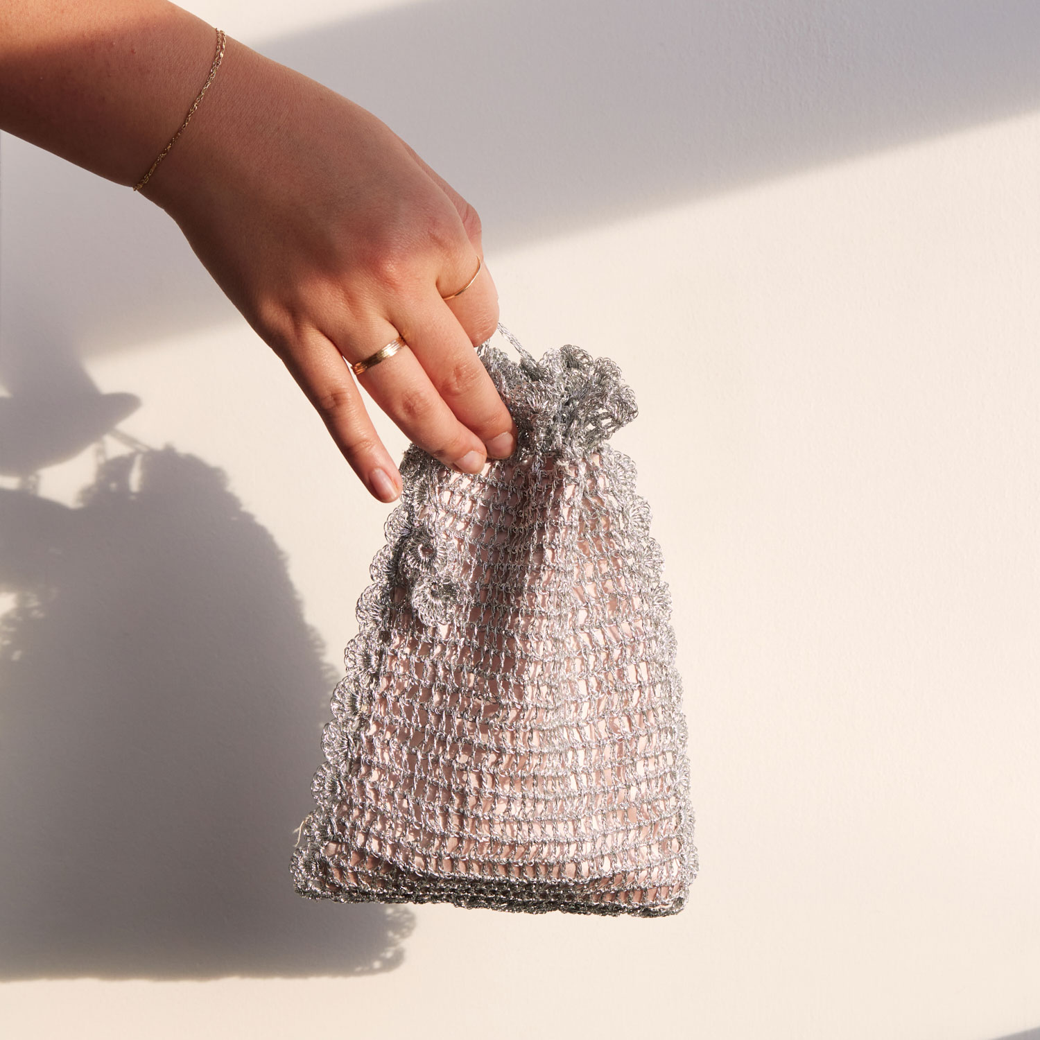 Evening Pouch, Silver - Image 7