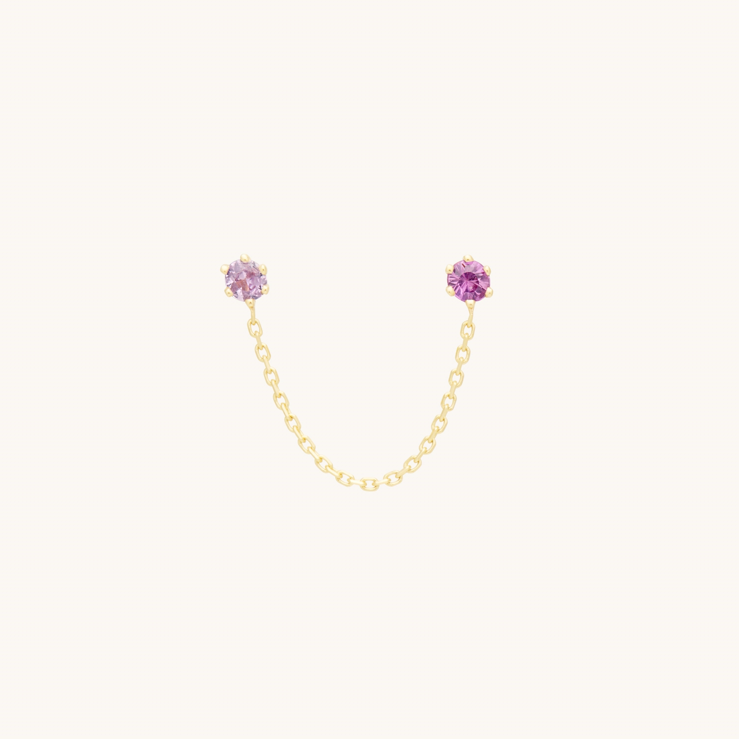 Double Pink Sapphire Draped Earring (single) - Image 4