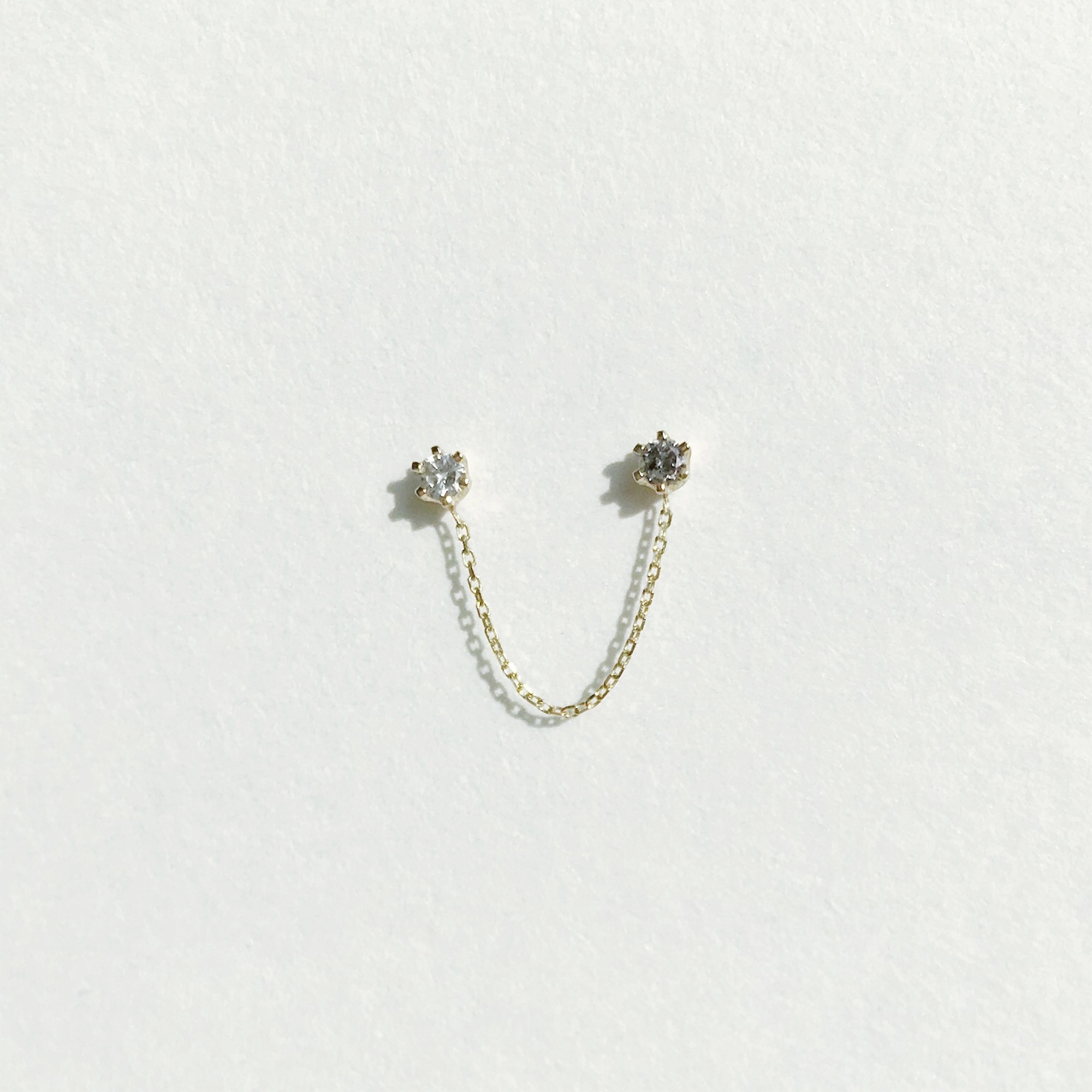 Double Gray Diamond Draped Earring (single) - Image 7