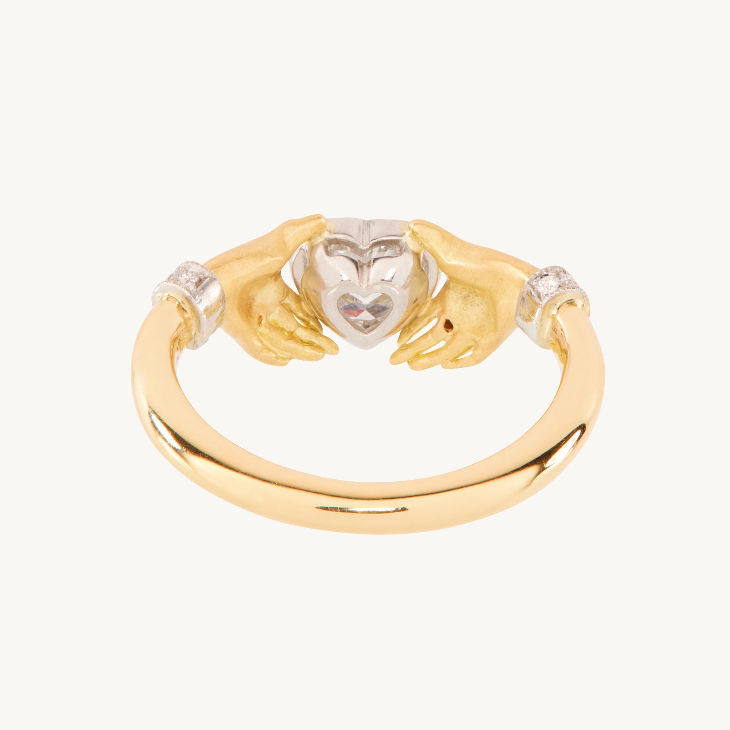 Adorned Hands Diamond Heart Gold Ring - Image 15