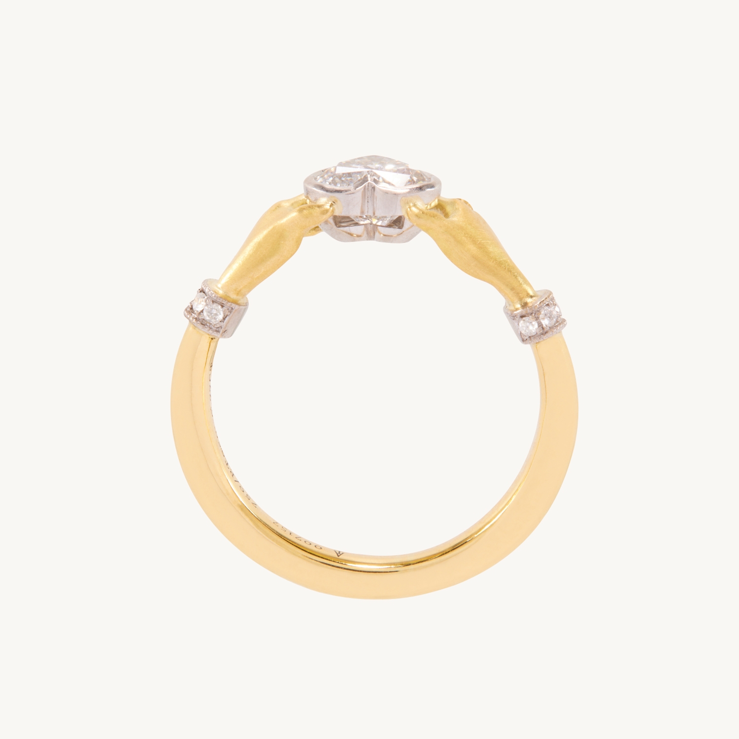 Adorned Hands Diamond Heart Gold Ring - Image 17