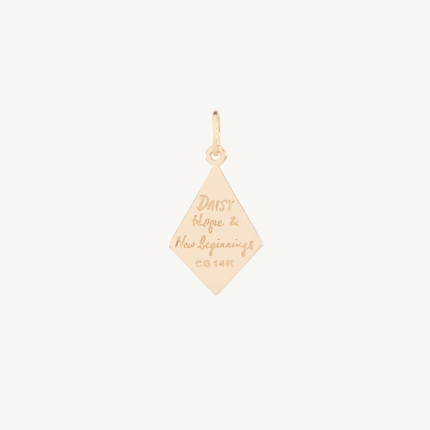 Alternative view of Daisy Poem Charm, April