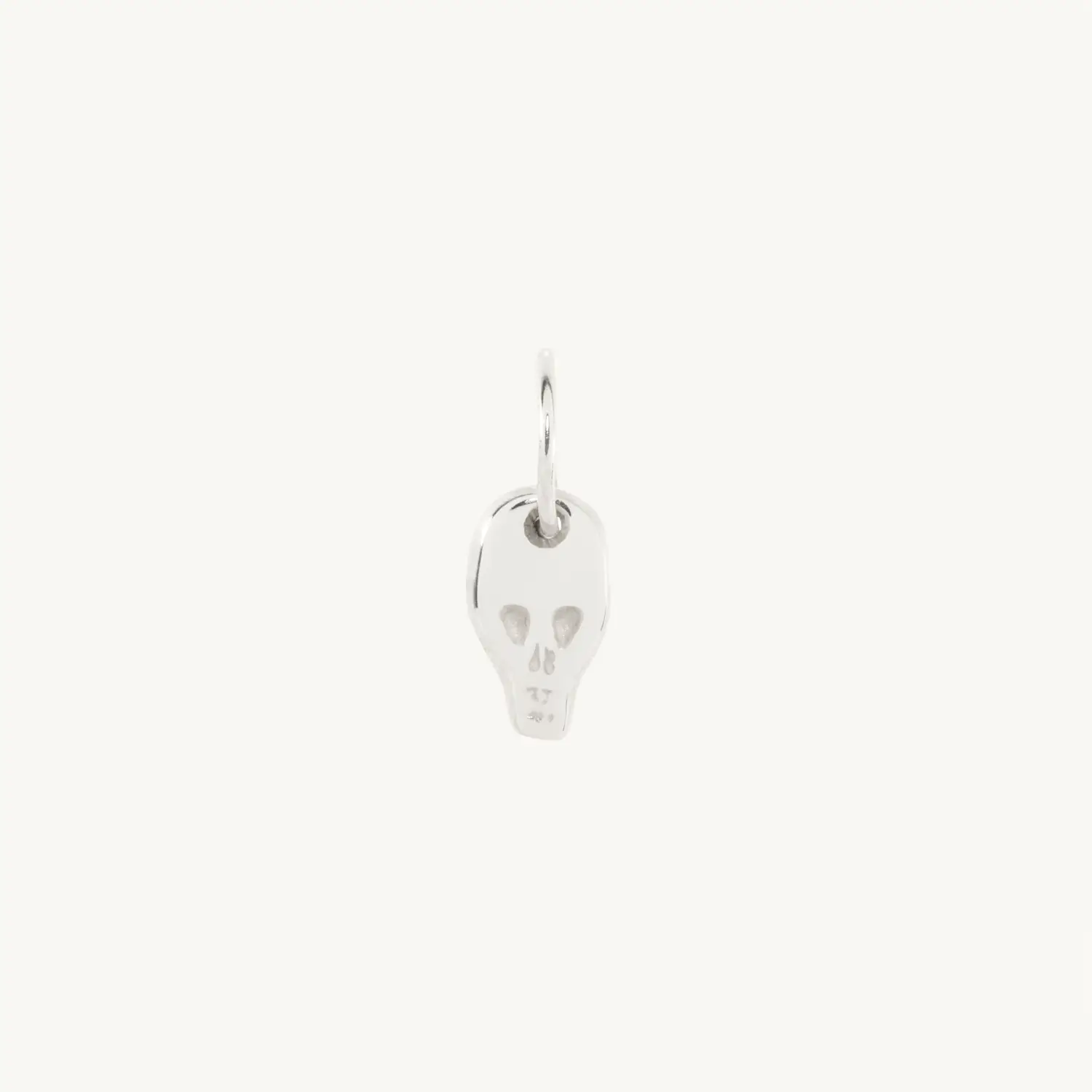 Micro Skull Silver Charm