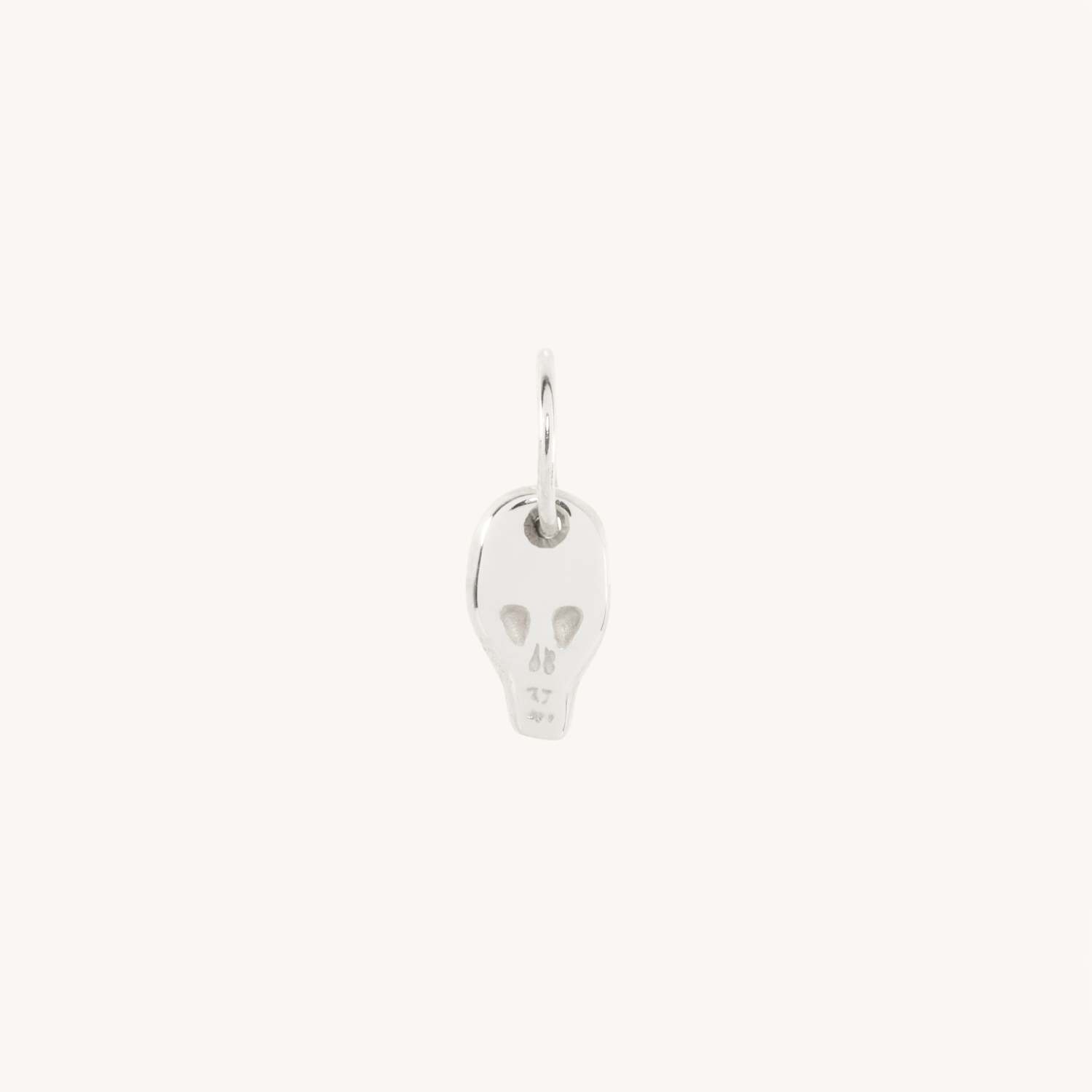 Micro Skull Silver Charm - Image 6
