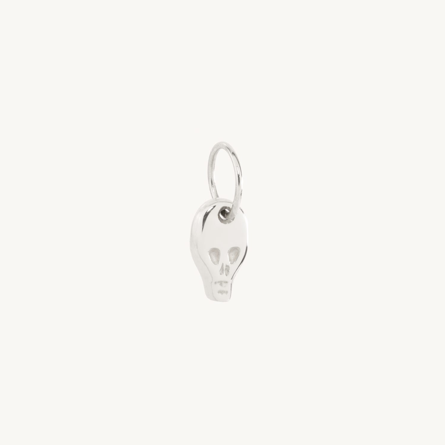 Alternative view of Micro Skull Silver Charm
