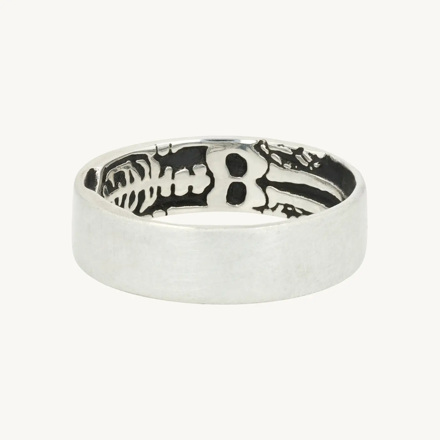 Alternative view of Silver Skeleton Memento Mori Band
