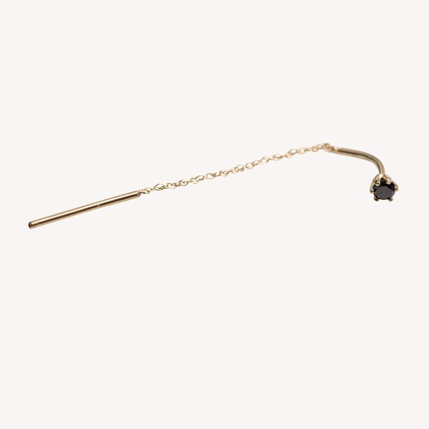 Stitch Earring, Black Diamond (single)