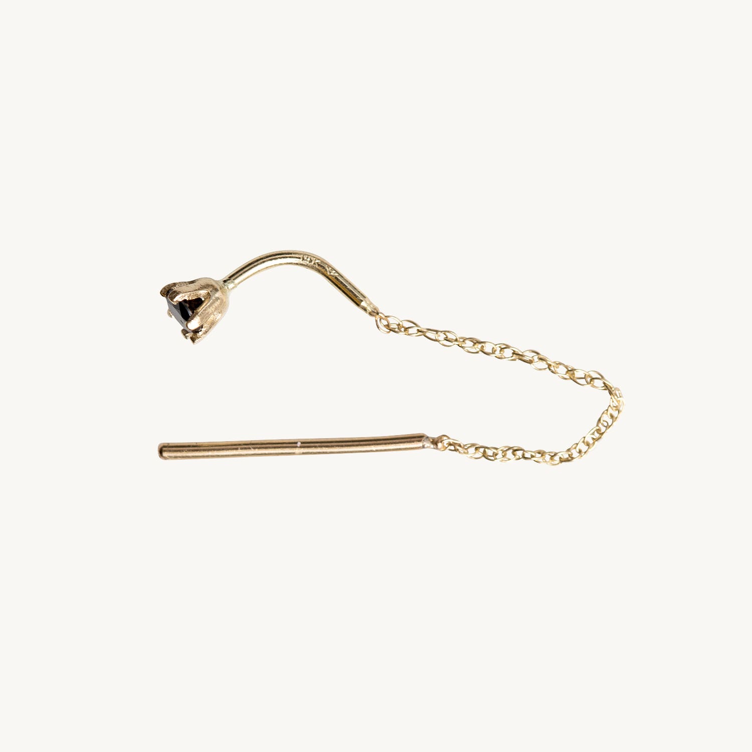 Stitch Earring, Black Diamond (single) - Image 3