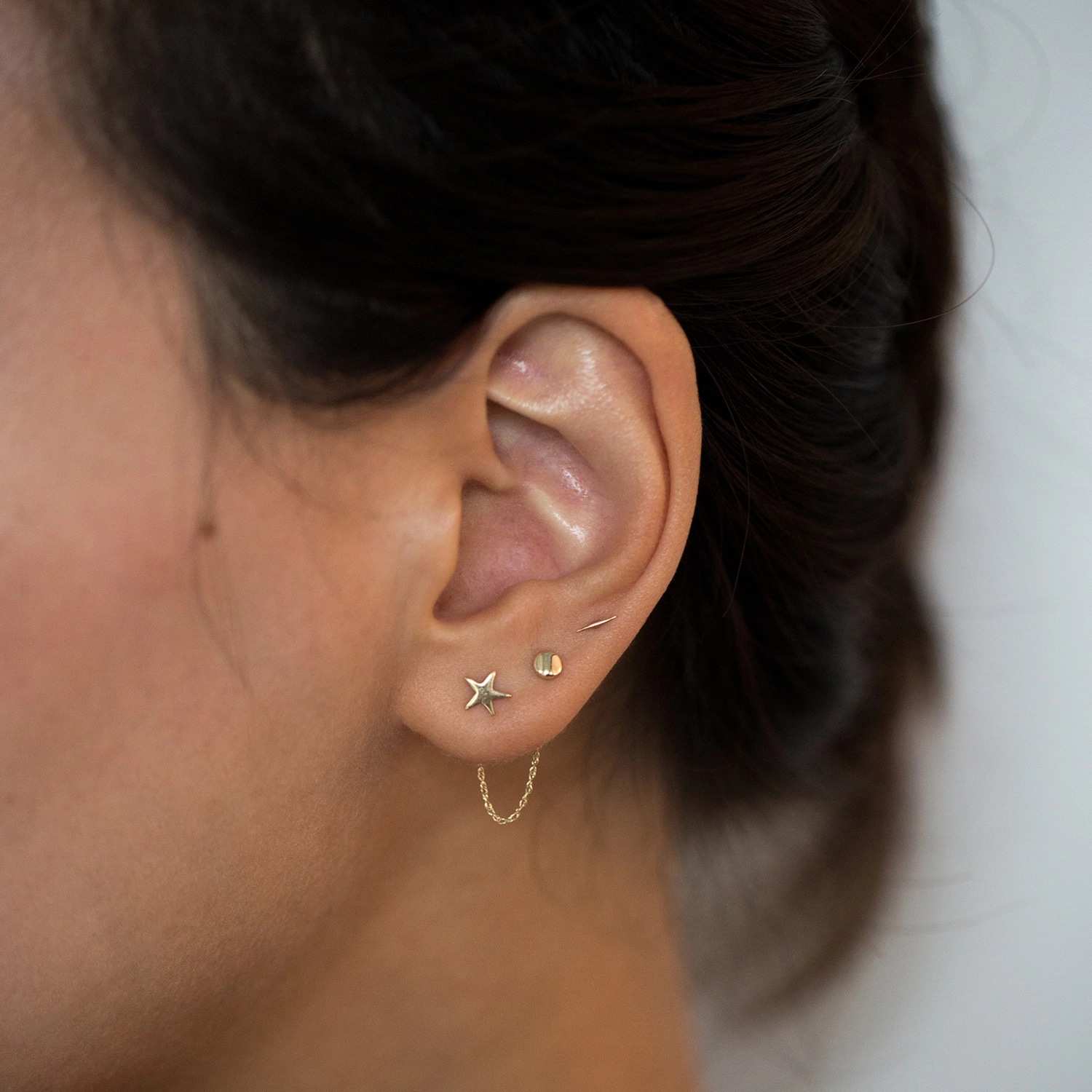 The Claribel Gold Earring Chain (Single) - Image 4