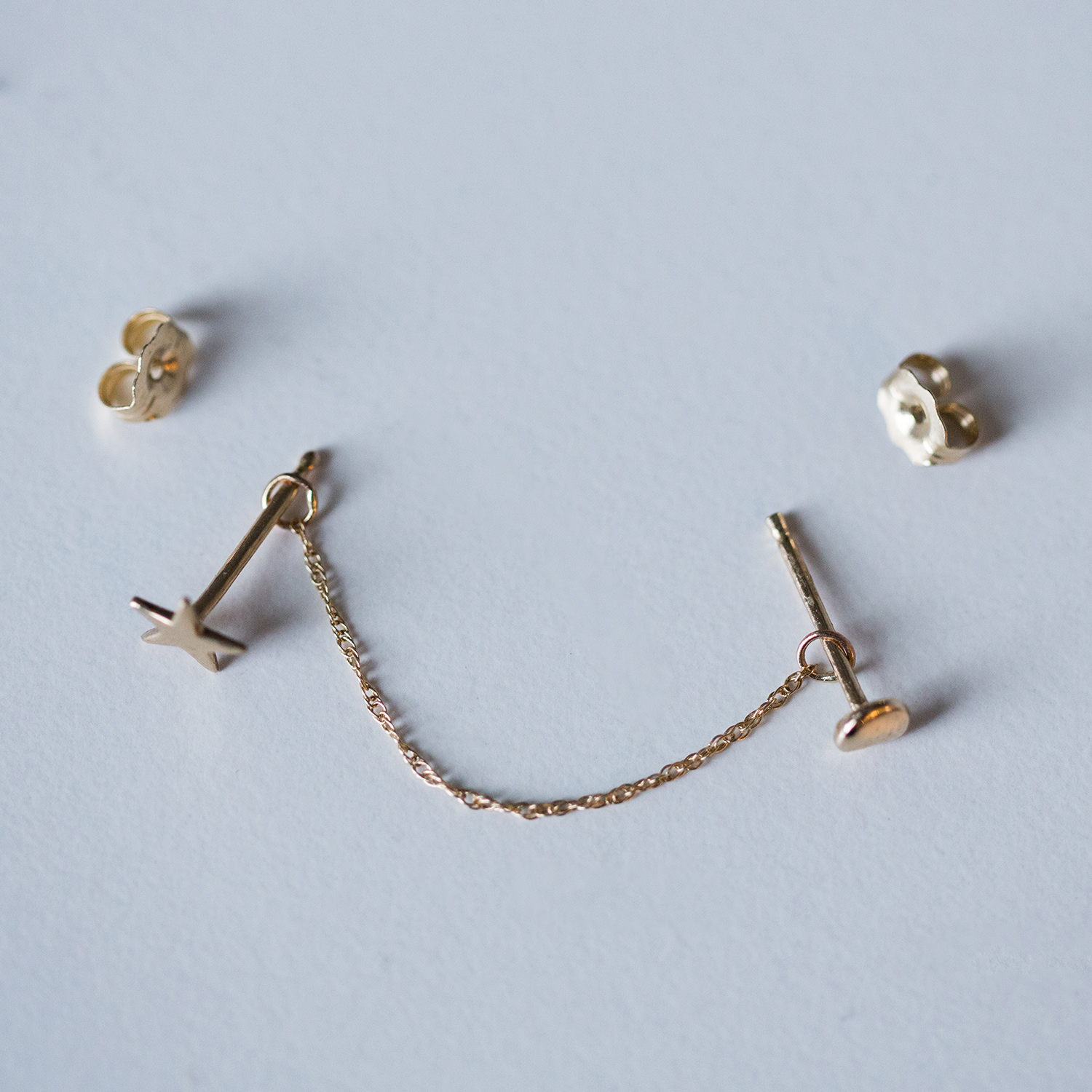 The Claribel Gold Earring Chain (Single) - Image 8