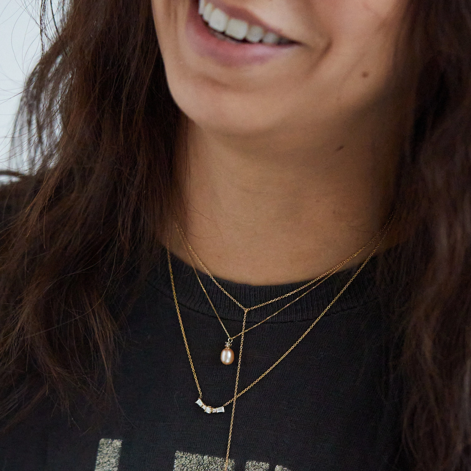 Pearl and White Diamond Necklace - Image 7