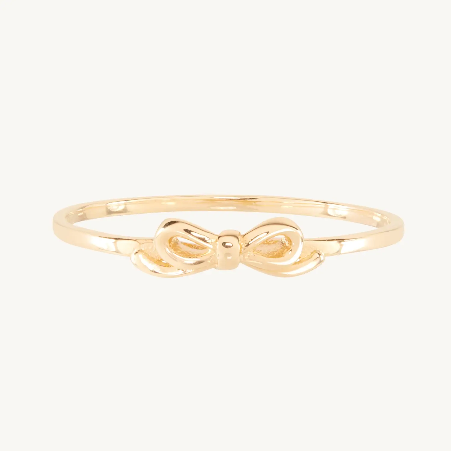 Toy Bow Gold Stacking Ring