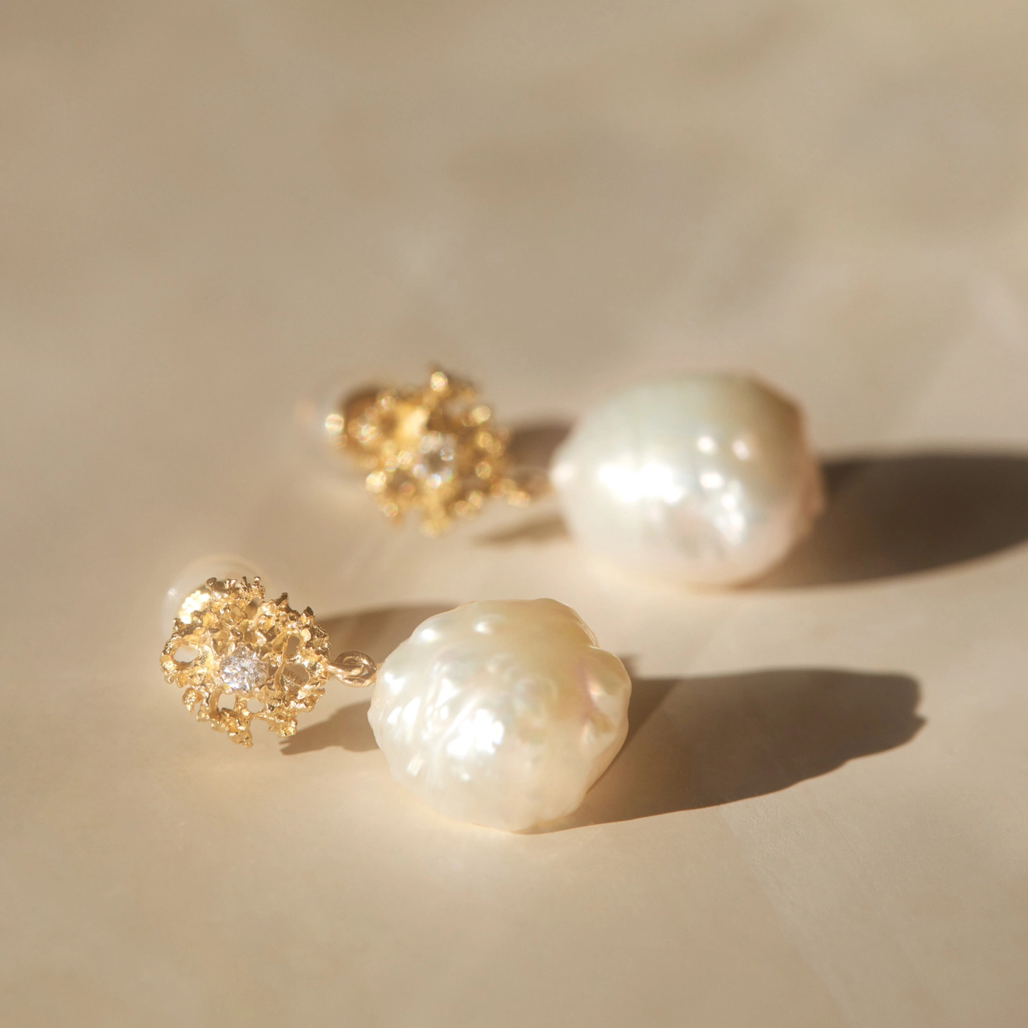 Star Lace Pearl Earrings (Pair) - Image 5