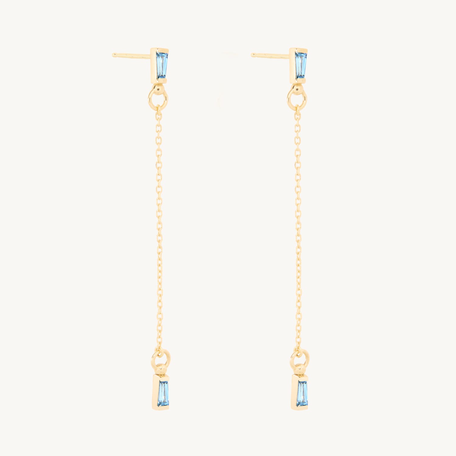 Alternative view of Aquamarine Echo Earring (single)