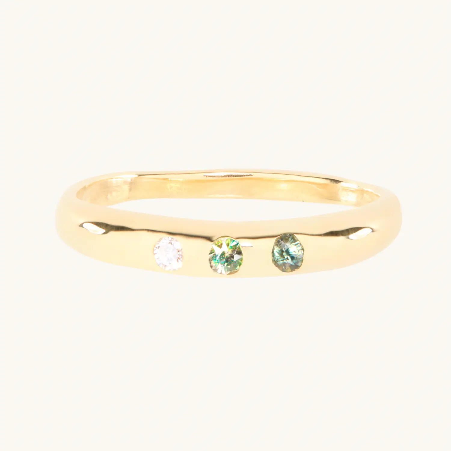 Gradient Barnes Ring, Green Sapphire