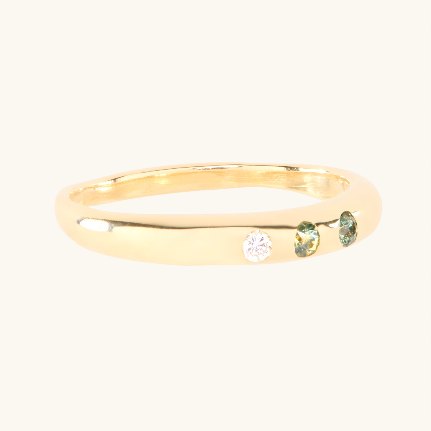 Gradient Barnes Ring, Green Sapphire - Image 3