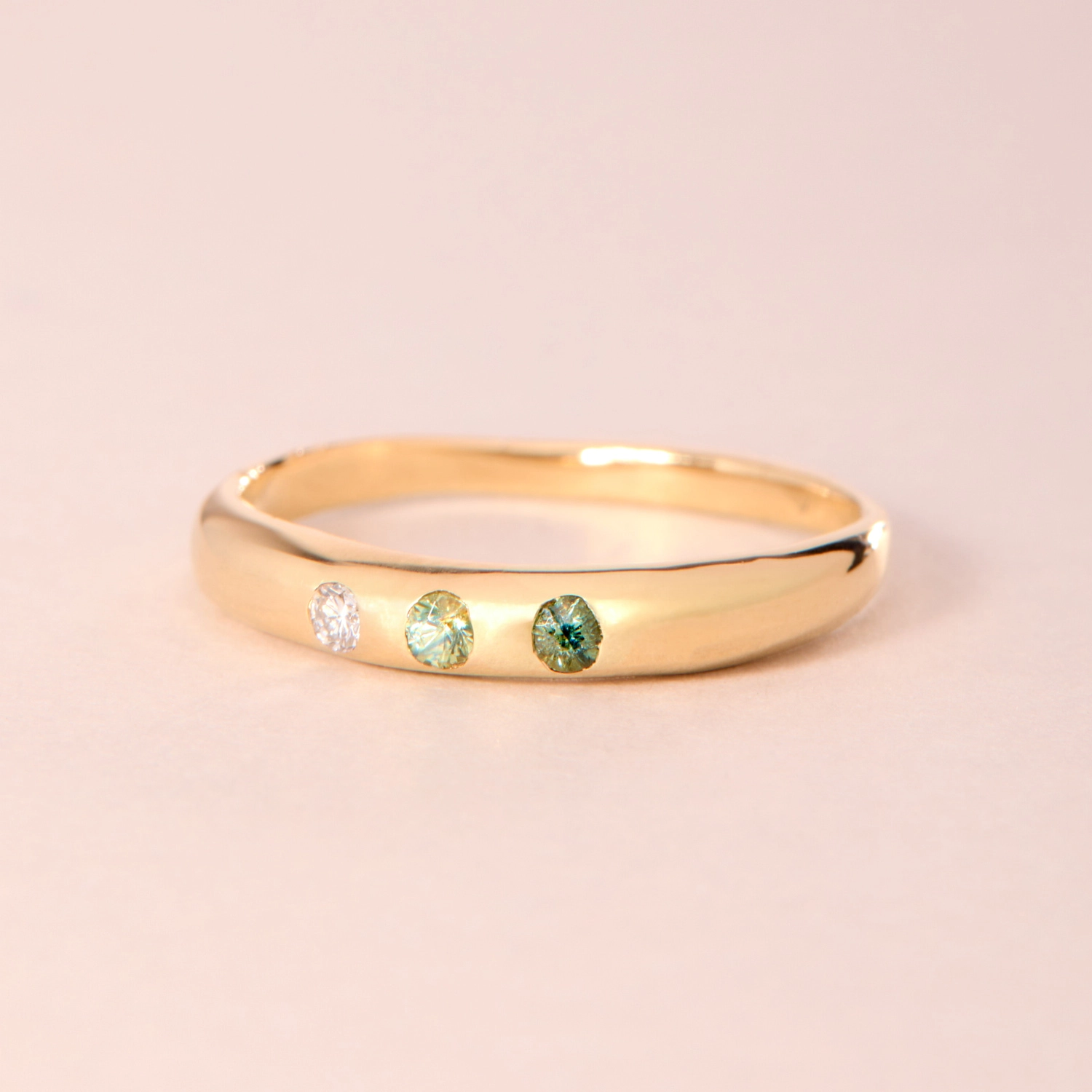 Gradient Barnes Ring, Green Sapphire - Image 4