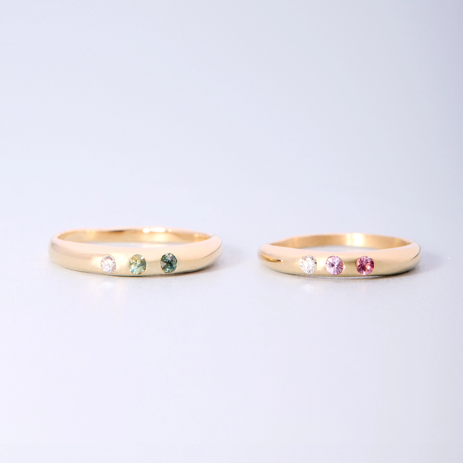 Gradient Barnes Ring, Green Sapphire - Image 6