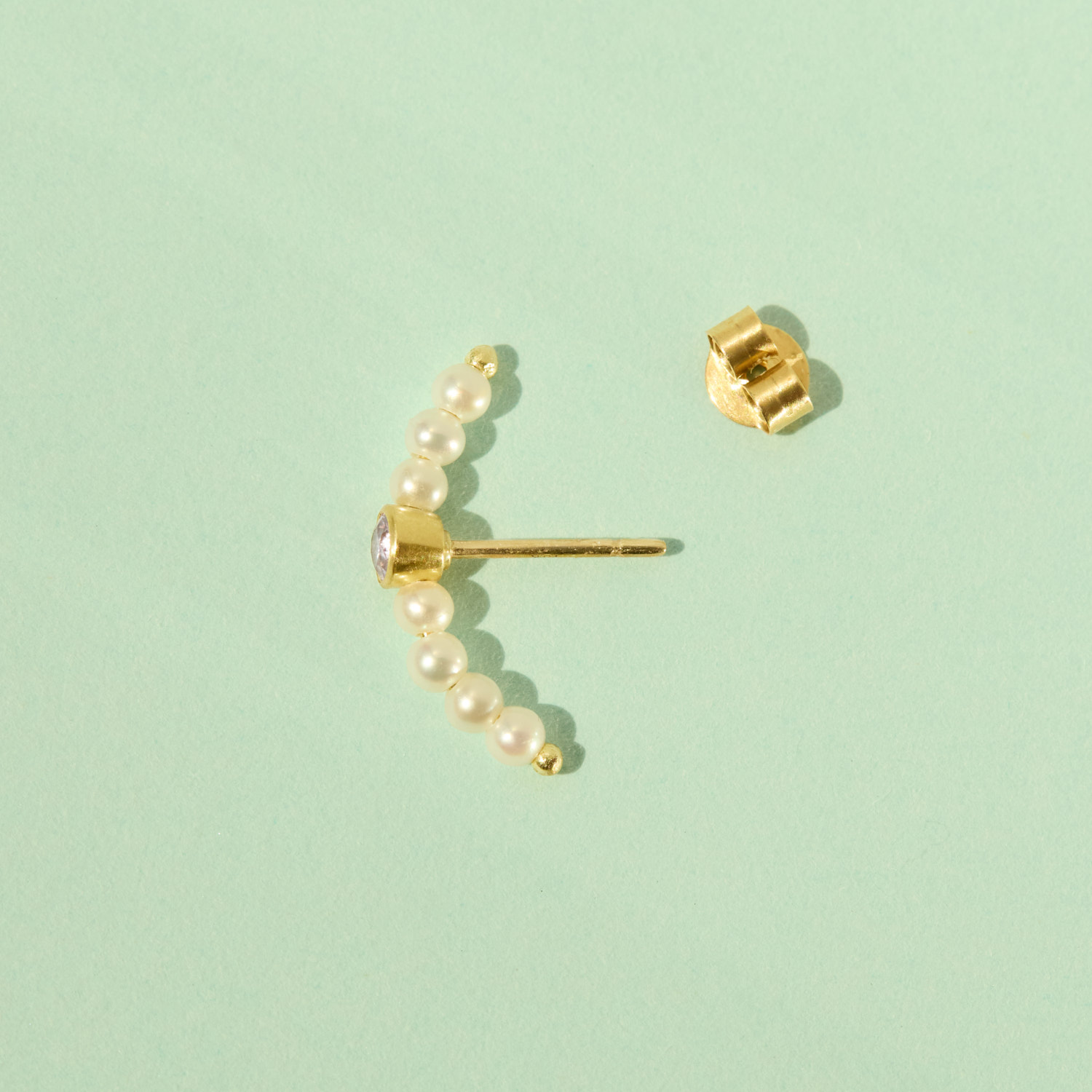 Cupid's Bow Earring, Sapphire (single) - Image 3
