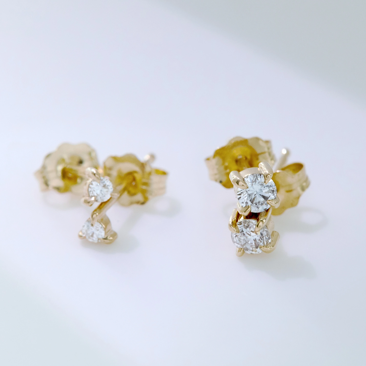 Angel Hair Diamond Stud Earrings, Sparkler (single) - Image 6