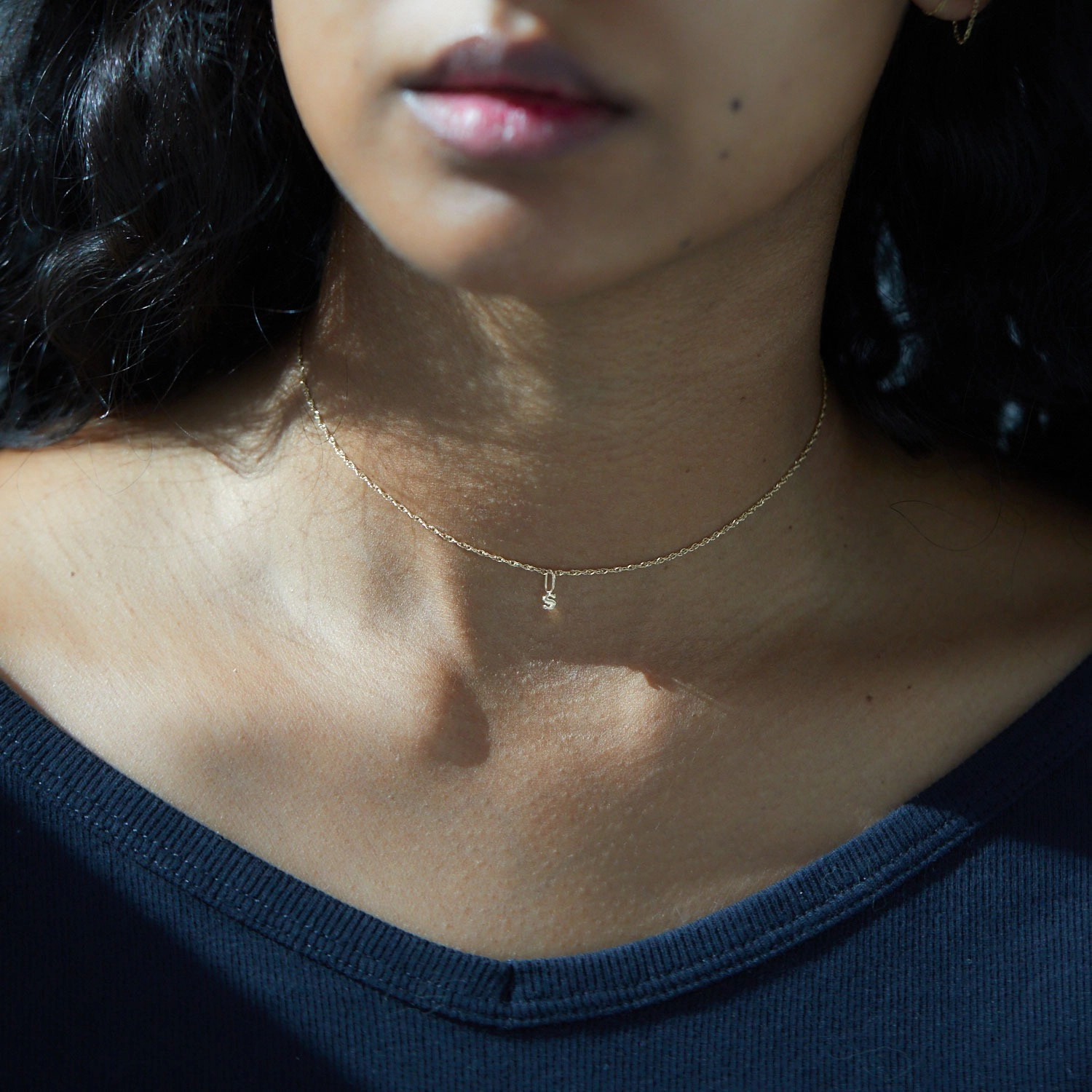 Choose Your Initial & Diamond Charm Necklace - Image 7