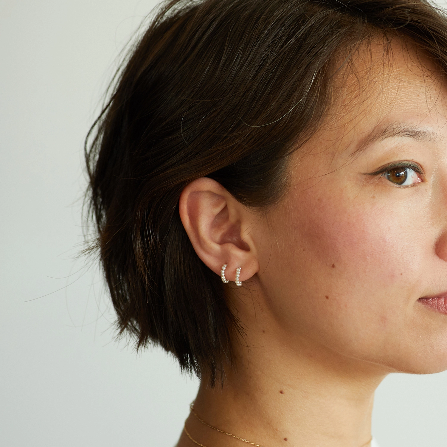 Baby Pearl Hoop Earring (single) - Image 5