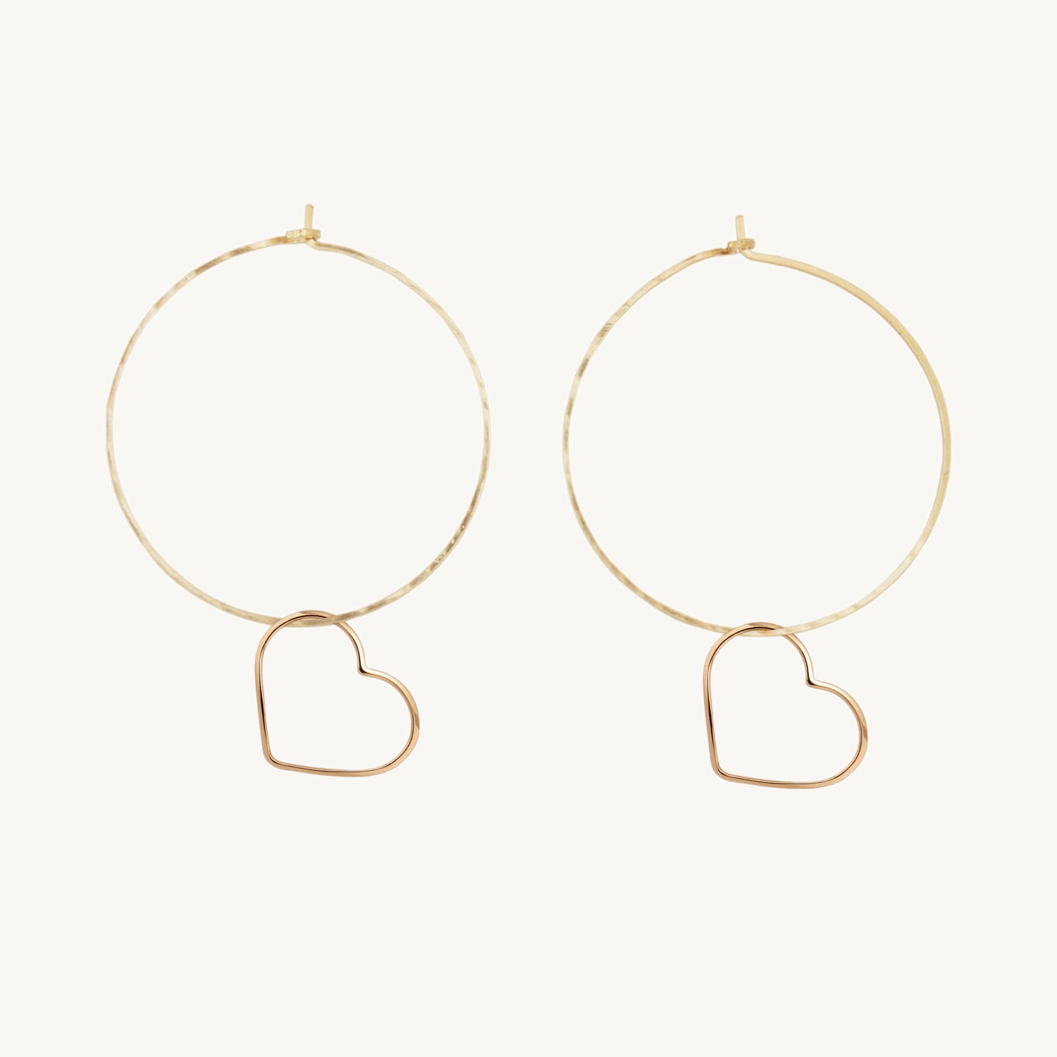 The Big Hoop Dream & Dainty Heart Earring Set