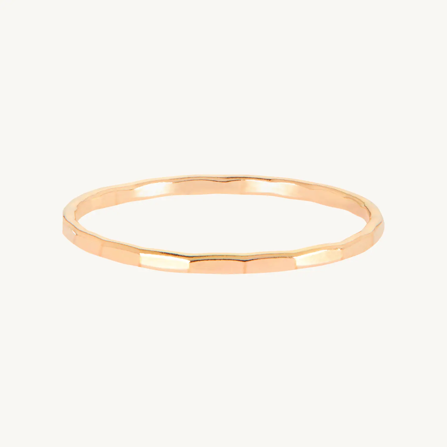 Classic Hammered Gold Ring
