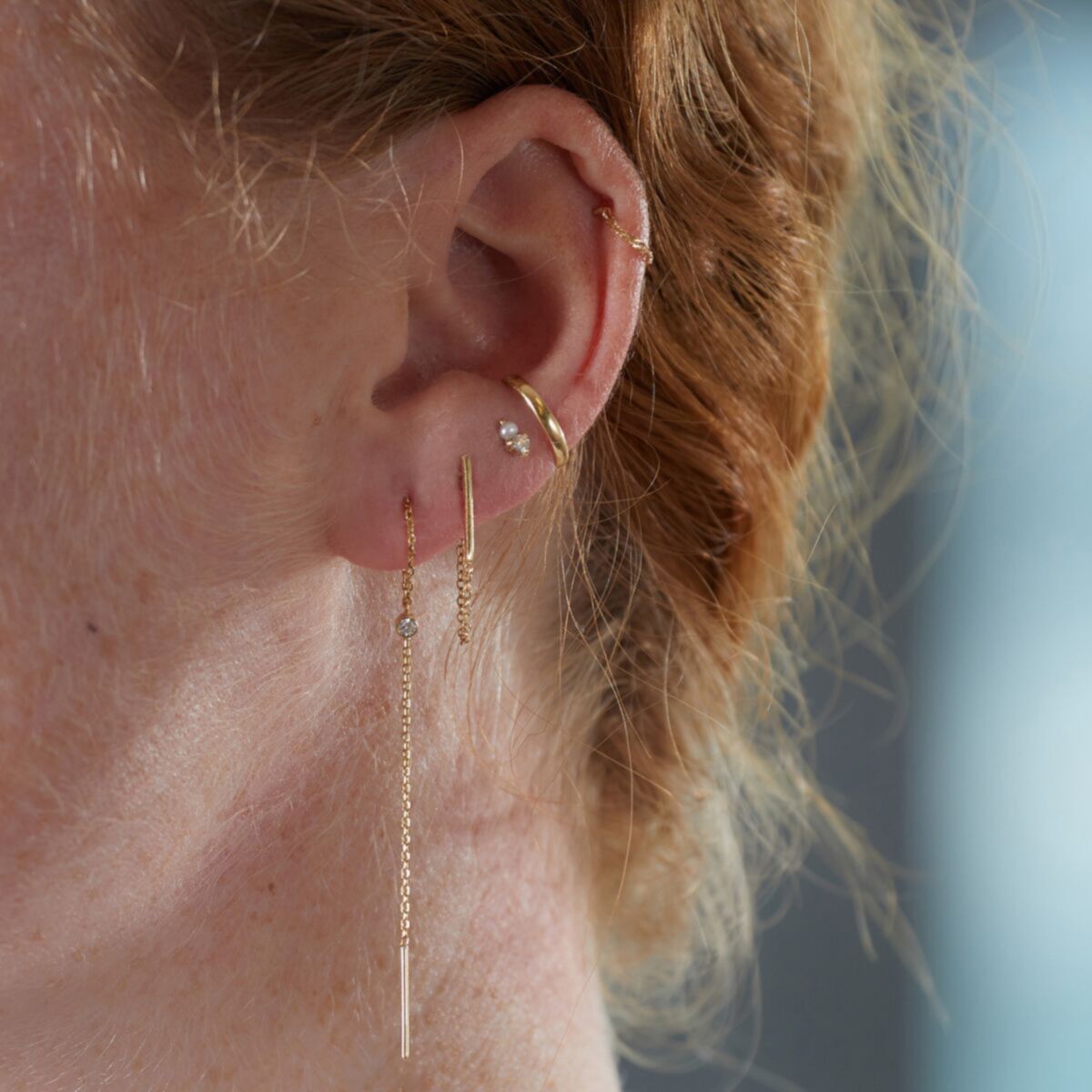 Dewdrop Stud, Yellow Gold (single) - Image 6